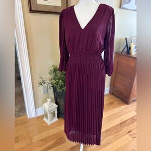 NWT Taylor Burgandy 3/4 Sleeve Women’s Dress